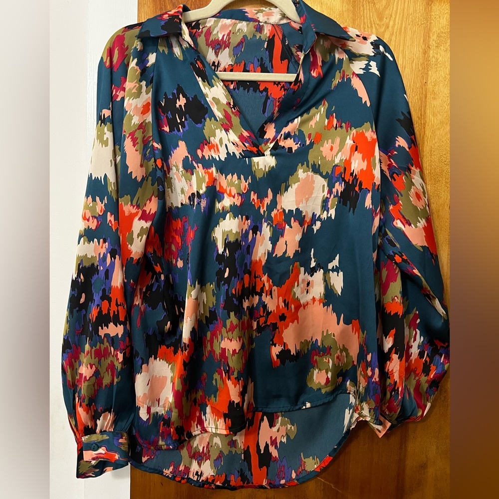 Teal blouse - size small